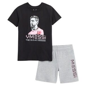 Messi Kids’ Graphic T-shirt and Woven shorts set